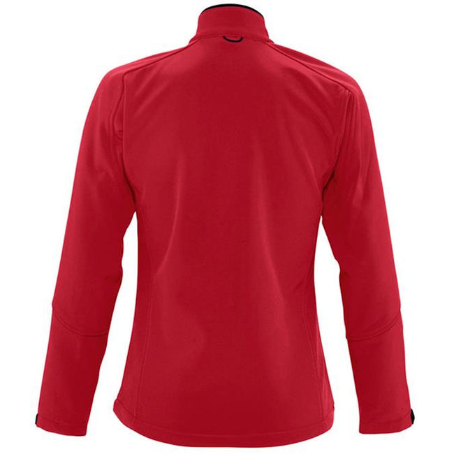 Red - Back - SOLS Womens-Ladies Roxy Soft Shell Jacket (Breathable, Windproof And Water Resistant)