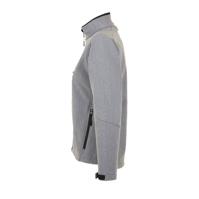 Grey Marl - Pack Shot - SOLS Womens-Ladies Roxy Soft Shell Jacket (Breathable, Windproof And Water Resistant)