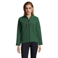 Bottle Green - Side - SOLS Womens-Ladies Roxy Soft Shell Jacket (Breathable, Windproof And Water Resistant)