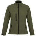 Dark Green - Front - SOLS Womens-Ladies Roxy Soft Shell Jacket (Breathable, Windproof And Water Resistant)