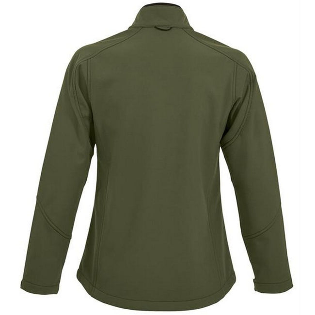 Dark Green - Back - SOLS Womens-Ladies Roxy Soft Shell Jacket (Breathable, Windproof And Water Resistant)