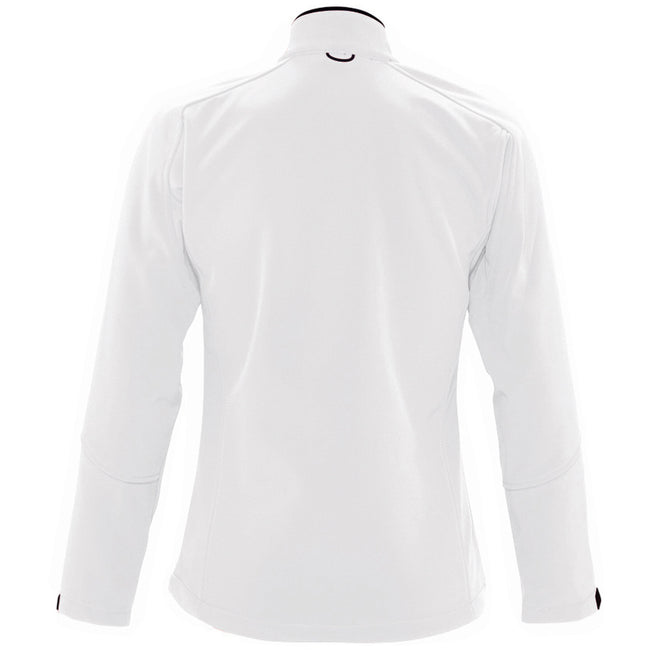 White - Back - SOLS Womens-Ladies Roxy Soft Shell Jacket (Breathable, Windproof And Water Resistant)