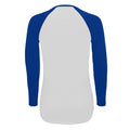 White-Royal Blue - Side - SOLS Womens-Ladies Milky Contrast Long Sleeve T-Shirt