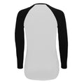White-Deep Black - Side - SOLS Womens-Ladies Milky Contrast Long Sleeve T-Shirt
