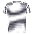 White-Oxford Navy - Front - Skinni Minni Childrens-Kids Striped T-Shirt