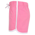 Bright Pink-White - Side - Skinni Minni Childrens-Kids Retro Shorts
