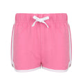 Bright Pink-White - Front - Skinni Minni Childrens-Kids Retro Shorts