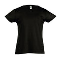 Deep Black - Front - SOLS Girls Cherry Short Sleeve T-Shirt