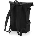 Black-Black - Side - BagBase Block Roll-Top Backpack