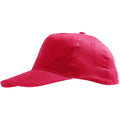 Red - Back - SOLS Kids Unisex Sunny Baseball Cap