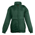 Forest Green - Front - SOLS Kids Unisex Surf Windbreaker Jacket (Water Resistant And Windproof)