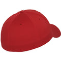 Red - Back - Flexfit Unisex Wooly Combed Cap