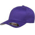 Purple - Front - Flexfit Unisex Wooly Combed Cap
