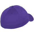 Purple - Back - Flexfit Unisex Wooly Combed Cap