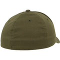Olive Green - Back - Flexfit Unisex Wooly Combed Cap