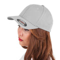 Silver - Back - Flexfit Unisex Wooly Combed Cap