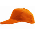 Orange - Back - SOLS Unisex Sunny 5 Panel Baseball Cap