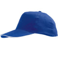 Royal Blue-White - Back - SOLS Unisex Sunny 5 Panel Baseball Cap
