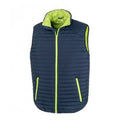 Navy-Lime Green - Front - Result Adults Unisex Thermoquilt Gilet