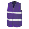 Purple - Front - Result Adults Unisex Core Enhanced Vis Vest