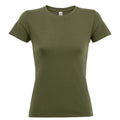 Army - Front - SOLS Womens-Ladies Regent Short Sleeve T-Shirt