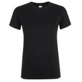 Deep Black - Front - SOLS Womens-Ladies Regent Short Sleeve T-Shirt