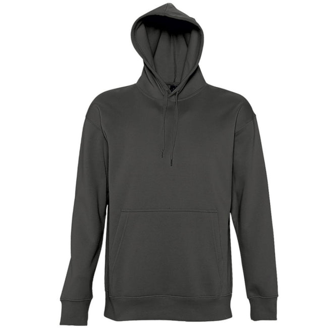 Dark Grey - Front - SOLS Slam Unisex Hooded Sweatshirt - Hoodie