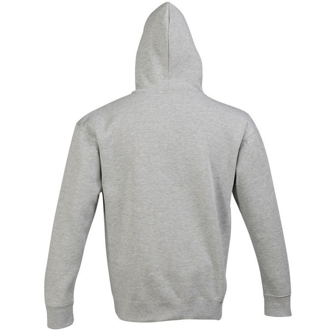 Grey Marl - Back - SOLS Slam Unisex Hooded Sweatshirt - Hoodie
