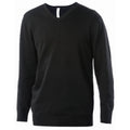 Dark Grey - Front - Kariban Mens Cotton Acrylic V Neck Sweater