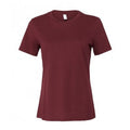 Maroon - Front - Bella + Canvas Womens-Ladies Relaxed Jersey T-Shirt