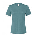 Deep Teal Heather - Front - Bella + Canvas Womens-Ladies Relaxed Jersey T-Shirt