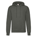 Light Graphite - Front - Fruit of the Loom Adults Unisex Classic Hooded Sweatshirt