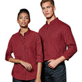 Black-Red - Back - Premier Mens Maxton Check Long Sleeve Shirt