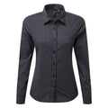 Steel-Black - Front - Premier Womens-Ladies Maxton Check Long Sleeve Shirt