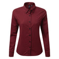 Black-Red - Front - Premier Womens-Ladies Maxton Check Long Sleeve Shirt