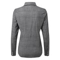 Grey - Back - Premier Womens-Ladies Long Sleeve Chambray Shirt