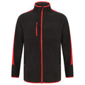 Black-Red - Front - Finden And Hales Unisex Adults Micro Fleece Jacket