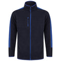 Navy-Royal Blue - Front - Finden And Hales Unisex Adults Micro Fleece Jacket