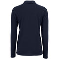French Navy - Back - SOLS Womens-Ladies Perfect Long Sleeve Pique Polo Shirt