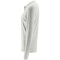 Ash - Side - SOLS Womens-Ladies Perfect Long Sleeve Pique Polo Shirt