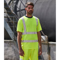 Yellow-Navy - Side - PRO RTX High Visibility Mens T-Shirt