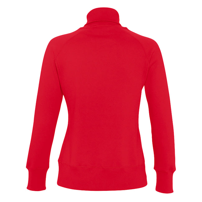 Red - Back - SOLS Womens-Ladies Soda Full Zip Active Sweat Jacket