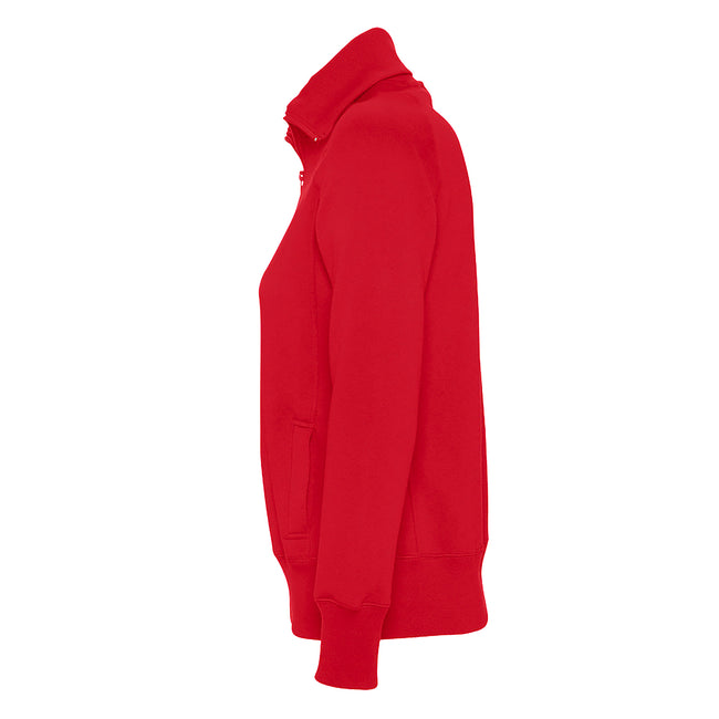 Red - Side - SOLS Womens-Ladies Soda Full Zip Active Sweat Jacket