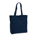 French Navy - Front - Westford Mill Unisex Organic Premium Cotton Maxi Tote Bag