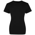 Deep Black - Front - AWDis Just Ts Womens-Ladies The 100 Girlie T-Shirt