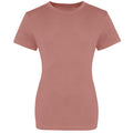 Dusty Pink - Front - AWDis Just Ts Womens-Ladies The 100 Girlie T-Shirt