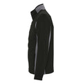 Black-Medium Grey - Side - SOLS Mens Nordic Full Zip Contrast Fleece Jacket
