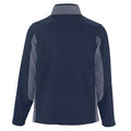 Navy-Medium Grey - Back - SOLS Mens Nordic Full Zip Contrast Fleece Jacket