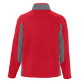 Red-Medium Grey - Back - SOLS Mens Nordic Full Zip Contrast Fleece Jacket