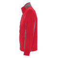 Red-Medium Grey - Side - SOLS Mens Nordic Full Zip Contrast Fleece Jacket